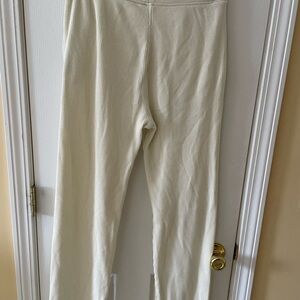 🤍 SKIMS Cream Ribbed Waffle Knit Lounge Pants – Size M 🤍